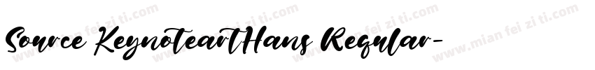 Source KeynoteartHans Reqular字体转换
